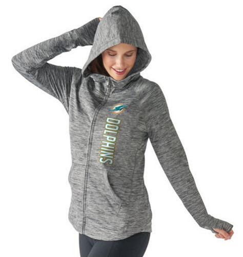 Women's Miami Dolphins G-III 4Her By Carl Banks Recovery Full-Zip Hoodie Heathered Gray cheap jerseys for sale - CheapJerseys.Shop