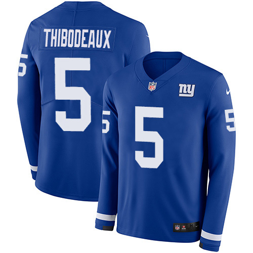 Giants #5 Kayvon Thibodeaux Royal Blue Team Color Youth Stitched Limited Therma Long Sleeve Jersey cheap jerseys for sale - CheapJerseys.Shop