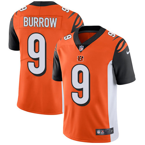 Bengals #9 Joe Burrow Orange Alternate Men's Stitched Vapor Untouchable Limited Jersey cheap jerseys for sale - CheapJerseys.Shop
