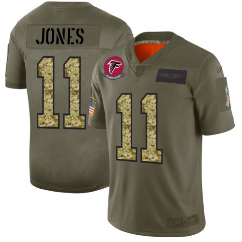 Atlanta Atlanta Falcons #11 Julio Jones Men's 2019 Olive Camo Salute To Service Limited Jersey Men's cheap jerseys for sale - CheapJerseys.Shop