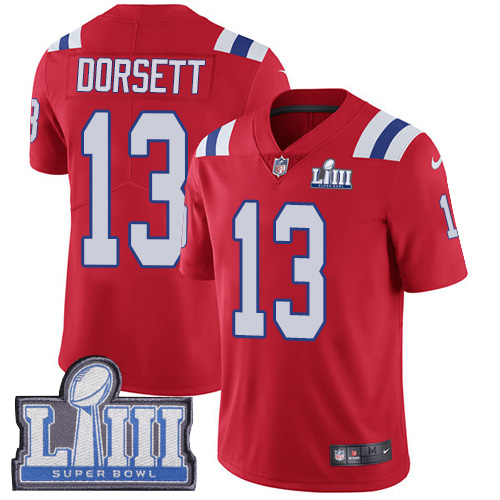 New England Patriots #13 Phillip Dorsett Red Alternate Super Bowl LIII Bound Youth Stitched Vapor Untouchable Limited Jersey Youth cheap jerseys for sale - CheapJerseys.Shop