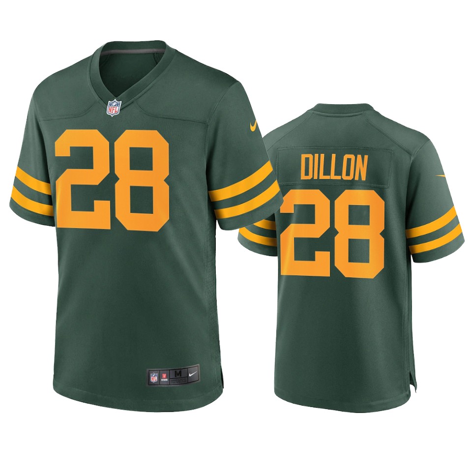 Green Bay Packers #28 A.J. Dillon Men's Alternate Game Player Jersey - Green cheap jerseys for sale - CheapJerseys.Shop