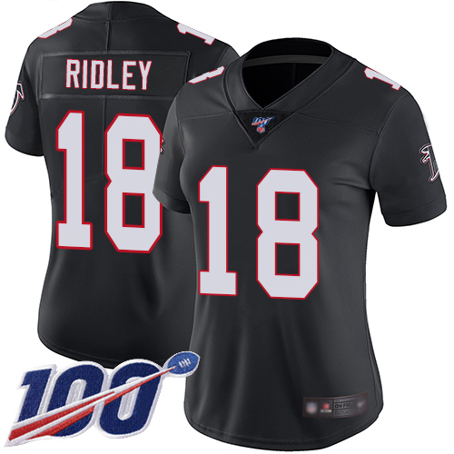 Falcons #18 Calvin Ridley Black Alternate Women's Stitched 100th Season Vapor Limited Jersey cheap jerseys for sale - CheapJerseys.Shop