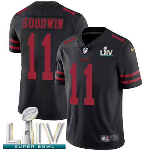 San Francisco 49ers #11 Marquise Goodwin Black Super Bowl LIV 2020 Alternate Youth Stitched Vapor Untouchable Limited Jersey Youth cheap jerseys for sale - CheapJerseys.Shop