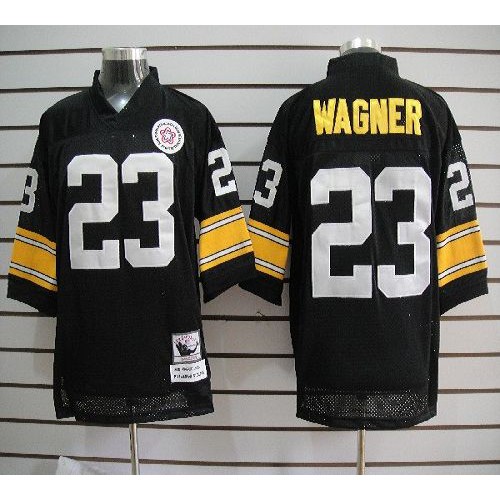 Mitchell And Ness Pittsburgh Steelers #23 Mike Wagner Black Stitched Jersey Men's cheap jerseys for sale - CheapJerseys.Shop