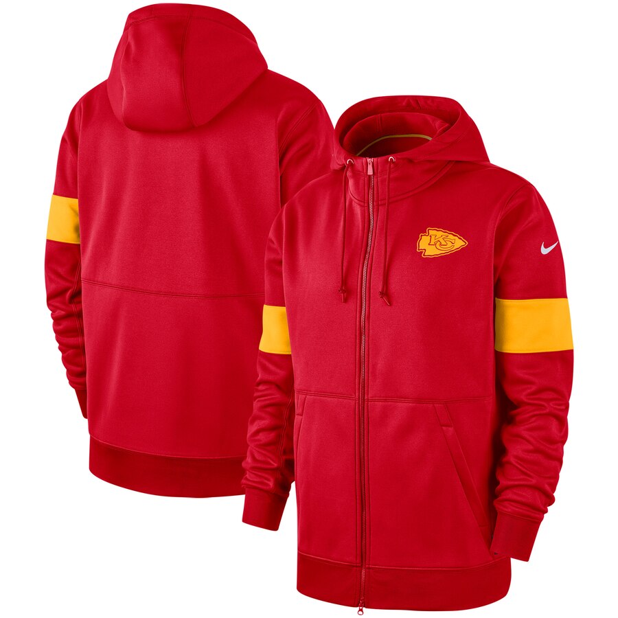 Kansas City Chiefs Sideline Performance Full-Zip Hoodie Red cheap jerseys for sale - CheapJerseys.Shop