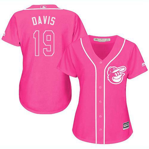 Baltimore Orioles #19 Chris Davis Pink Fashion Women's Stitched Jersey Womens cheap jerseys for sale - CheapJerseys.Shop