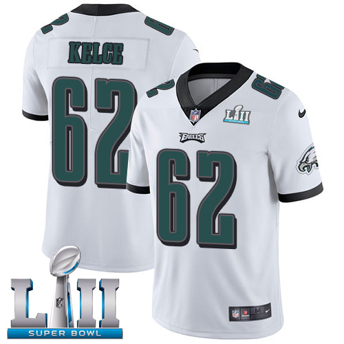Eagles #62 Jason Kelce White Super Bowl LII Youth Stitched Vapor Untouchable Limited Jersey cheap jerseys for sale - CheapJerseys.Shop