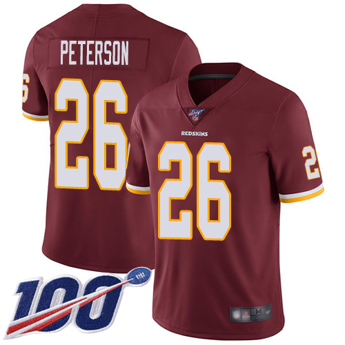 Washington Commanders #26 Adrian Peterson Burgundy Red Team Color Men's Stitched 100th Season Vapor Limited Jersey Men's cheap jerseys for sale - CheapJerseys.Shop