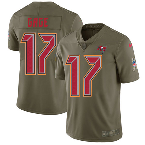 Buccaneers #17 Russell Gage Olive Men's Stitched Limited 2017 Salute To Service Jersey cheap jerseys for sale - CheapJerseys.Shop