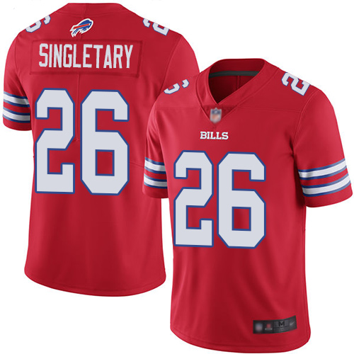 Buffalo Bills #26 Devin Singletary Red Youth Stitched Limited Rush Jersey Youth cheap jerseys for sale - CheapJerseys.Shop