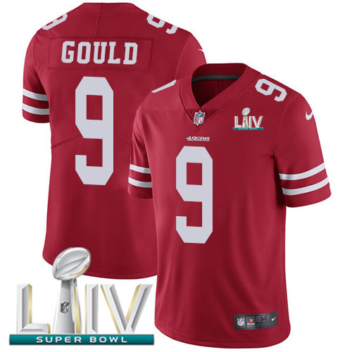 San Francisco 49ers #9 Robbie Gould Red Super Bowl LIV 2020 Team Color Men's Stitched Vapor Untouchable Limited Jersey Men's cheap jerseys for sale - CheapJerseys.Shop