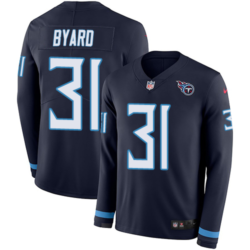 Tennessee Titans #31 Kevin Byard Navy Blue Team Color Men's Stitched Limited Therma Long Sleeve Jersey Men's cheap jerseys for sale - CheapJerseys.Shop