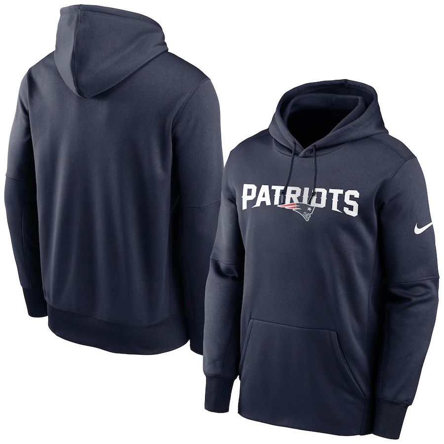 New England Patriots Fan Gear Wordmark Performance Pullover Hoodie Navy cheap jerseys for sale - CheapJerseys.Shop