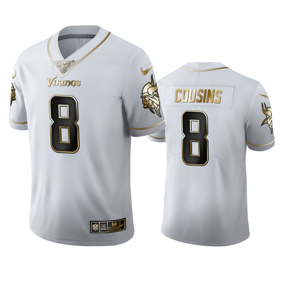 Minnesota Vikings #8 Kirk Cousins Men's White Golden Edition Vapor Limited 100 Jersey cheap jerseys for sale - CheapJerseys.Shop
