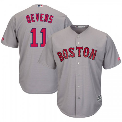 Boston Boston Red Sox #11 Rafael Devers Majestic Road Official Cool Base Player Jersey Gray Men's cheap jerseys for sale - CheapJerseys.Shop