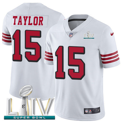 San Francisco 49ers #15 Trent Taylor White Super Bowl LIV 2020 Rush Youth Stitched Vapor Untouchable Limited Jersey Youth cheap jerseys for sale - CheapJerseys.Shop