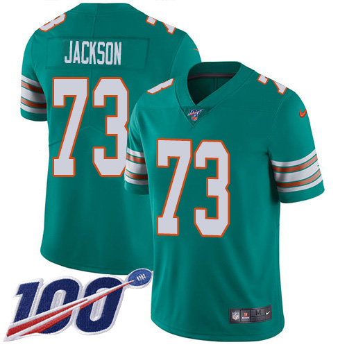 Miami Dolphins #73 Austin Jackson Aqua Green Alternate Youth Stitched 100th Season Vapor Untouchable Limited Jersey Youth cheap jerseys for sale - CheapJerseys.Shop