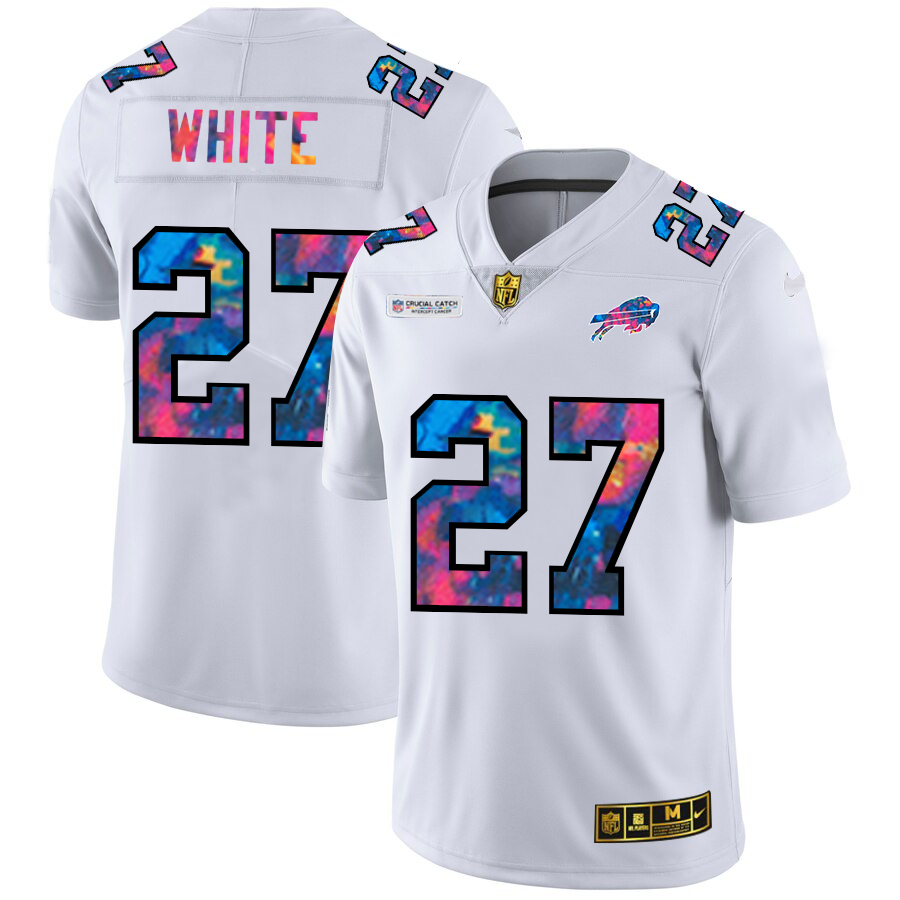 Buffalo Bills #27 Tre'Davious White Men's White Multi-Color 2020 Crucial Catch Limited Jersey cheap jerseys for sale - CheapJerseys.Shop