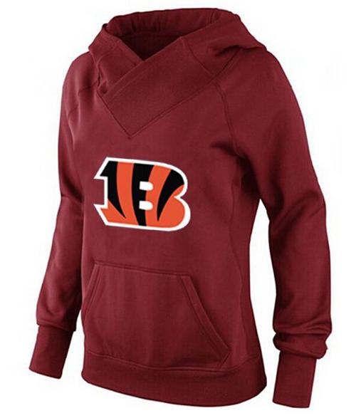 Women's Cincinnati Bengals Logo Pullover Hoodie Red-1 cheap jerseys for sale - CheapJerseys.Shop