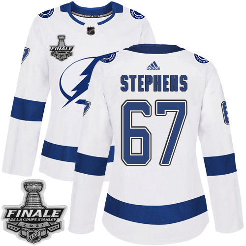 Tampa Bay Lightning #67 Mitchell Stephens White Road Authentic Women's 2021 Stanley Cup Final Patch Jersey Womens cheap jerseys for sale - CheapJerseys.Shop