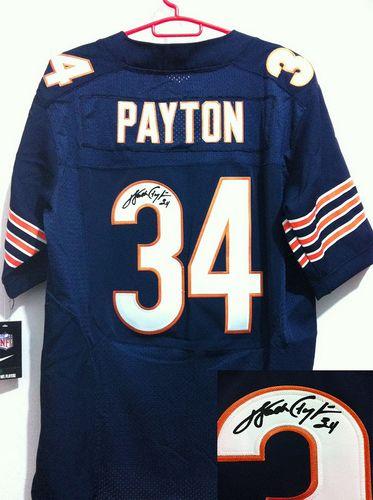 Bears #34 Walter Payton Navy Blue Team Color Men's Stitched Elite Autographed Jersey cheap jerseys for sale - CheapJerseys.Shop