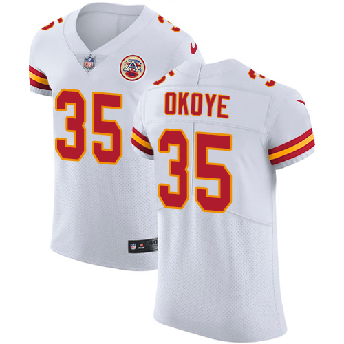 Kansas City Chiefs #35 Christian Okoye White Men's Stitched Vapor Untouchable Limited Jersey Men's cheap jerseys for sale - CheapJerseys.Shop