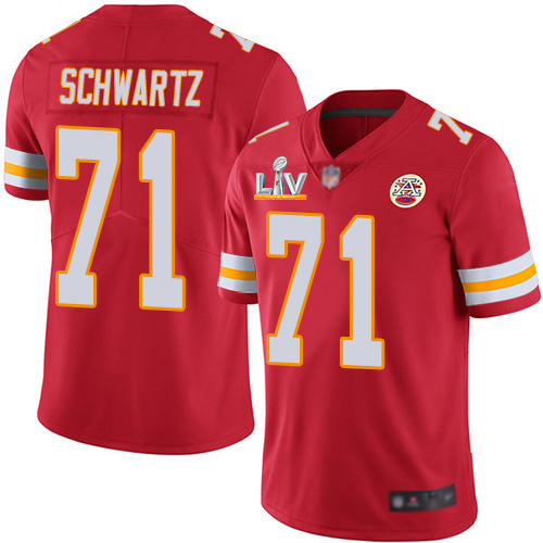 Kansas City Chiefs #71 Mitchell Schwartz Red Team Color Men's Super Bowl LV Bound Stitched Vapor Untouchable Limited Jersey Men's cheap jerseys for sale - CheapJerseys.Shop