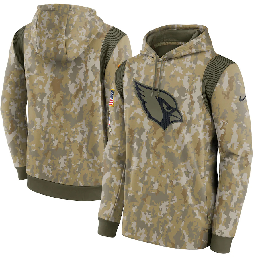 Arizona Cardinals Camo 2021 Salute To Service Therma Performance Pullover Hoodie cheap jerseys for sale - CheapJerseys.Shop