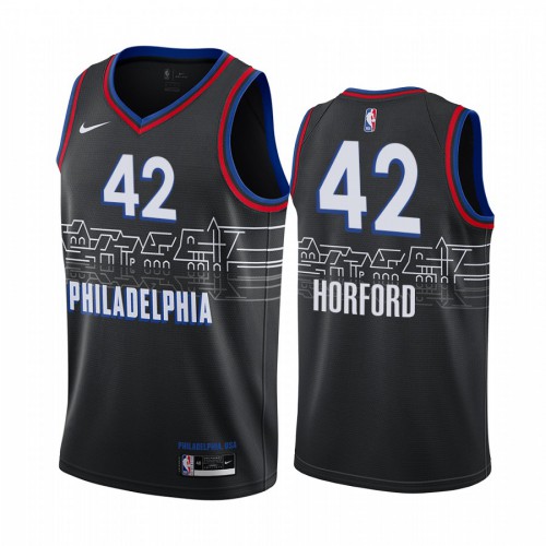 Philadelphia 76ers #42 Al Horford Black Youth Swingman 2020-21 City Edition Jersey Youth cheap jerseys for sale - CheapJerseys.Shop
