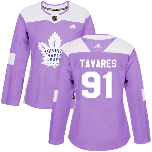 Maple Toronto Maple Leafs #91 John Tavares Purple Authentic Fights Cancer Women's Stitched Jersey Womens cheap jerseys for sale - CheapJerseys.Shop