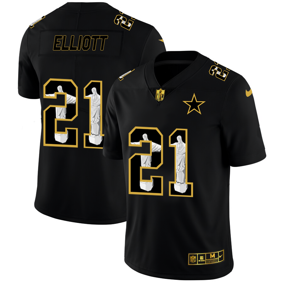 Dallas Cowboys #21 Ezekiel Elliott Carbon Black Vapor Cristo Redentor Limited Jersey cheap jerseys for sale - CheapJerseys.Shop