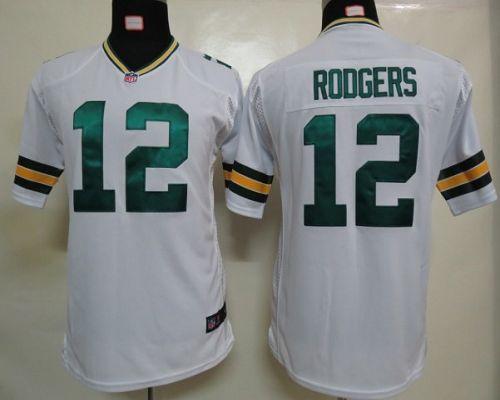 Packers #12 Aaron Rodgers White Youth Stitched Elite Jersey cheap jerseys for sale - CheapJerseys.Shop