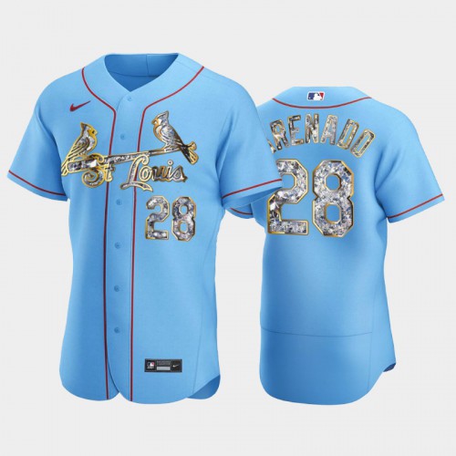 St.Louis St.Louis Cardinals #28 Nolan Arenado Men's Diamond Edition Jersey - Blue Men's cheap jerseys for sale - CheapJerseys.Shop