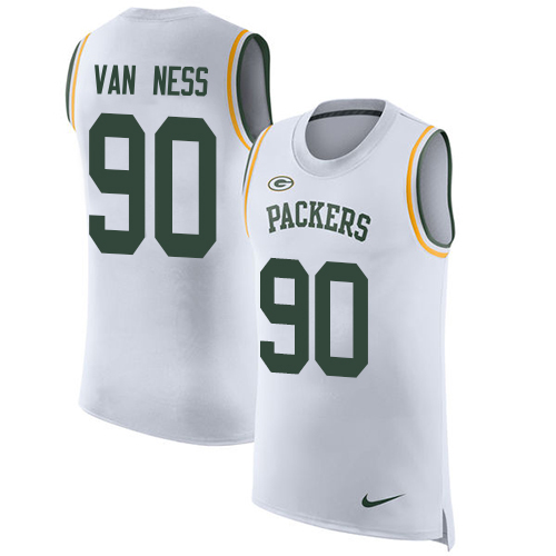 Packers #90 Lukas Van Ness White Men's Stitched Limited Rush Tank Top Jersey cheap jerseys for sale - CheapJerseys.Shop