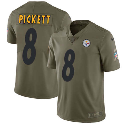 Steelers #8 Kenny Pickett Olive Men's Stitched Limited 2017 Salute To Service Jersey cheap jerseys for sale - CheapJerseys.Shop