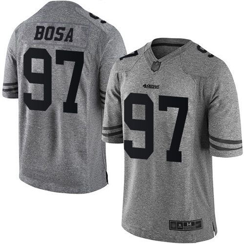 49ers #97 Nick Bosa Gray Men's Stitched Limited Gridiron Gray Jersey cheap jerseys for sale - CheapJerseys.Shop