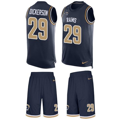 Rams #29 Eric Dickerson Navy Blue Team Color Men's Stitched Limited Tank Top Suit Jersey cheap jerseys for sale - CheapJerseys.Shop