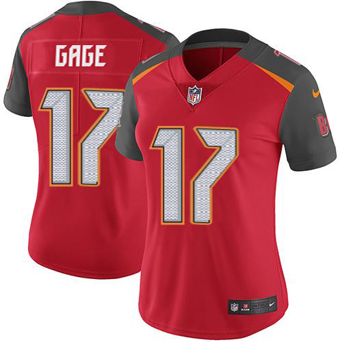Buccaneers #17 Russell Gage Red Team Color Women's Stitched Vapor Untouchable Limited Jersey cheap jerseys for sale - CheapJerseys.Shop