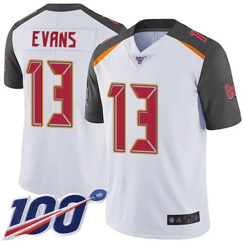 Buccaneers #13 Mike Evans White Youth Stitched 100th Season Vapor Limited Jersey cheap jerseys for sale - CheapJerseys.Shop