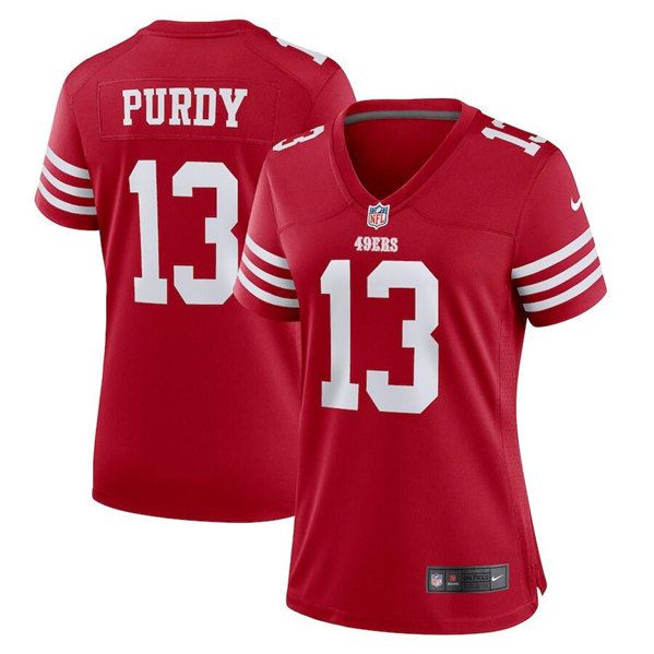 San Francisco 49ers #13 Brock Purdy Scarlet Women's 2022-23 Game Jersey cheap jerseys for sale - CheapJerseys.Shop