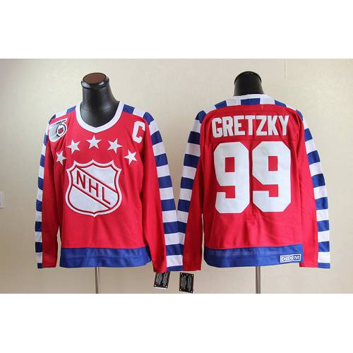 Edmonton Oilers #99 Wayne Gretzky Red All Star CCM Throwback 75TH Stitched Jersey Men's cheap jerseys for sale - CheapJerseys.Shop