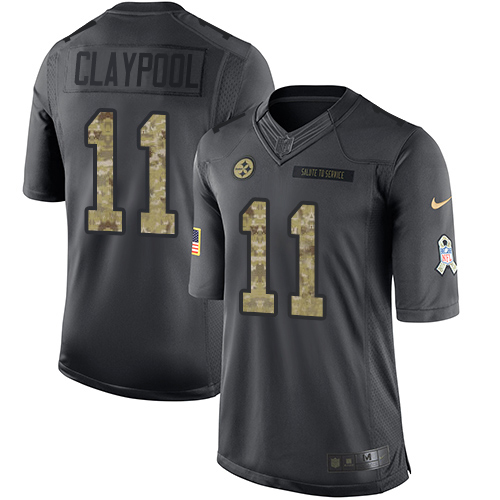 Pittsburgh Steelers #11 Chase Claypool Black Youth Stitched Limited 2016 Salute to Service Jersey Youth cheap jerseys for sale - CheapJerseys.Shop