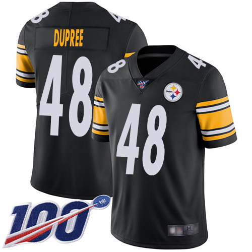 Pittsburgh Steelers #48 Bud Dupree Black Team Color Men's Stitched 100th Season Vapor Limited Jersey Men's cheap jerseys for sale - CheapJerseys.Shop