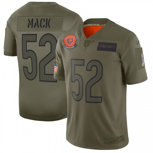 Chicago Bears #52 Khalil Mack Camo Men's Stitched Limited 2019 Salute To Service Jersey Men's cheap jerseys for sale - CheapJerseys.Shop