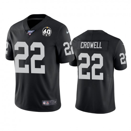 Las Vegas Raiders #22 Isaiah Crowell Black 60th Anniversary Vapor Limited Stitched 100th Season Jersey Men's cheap jerseys for sale - CheapJerseys.Shop