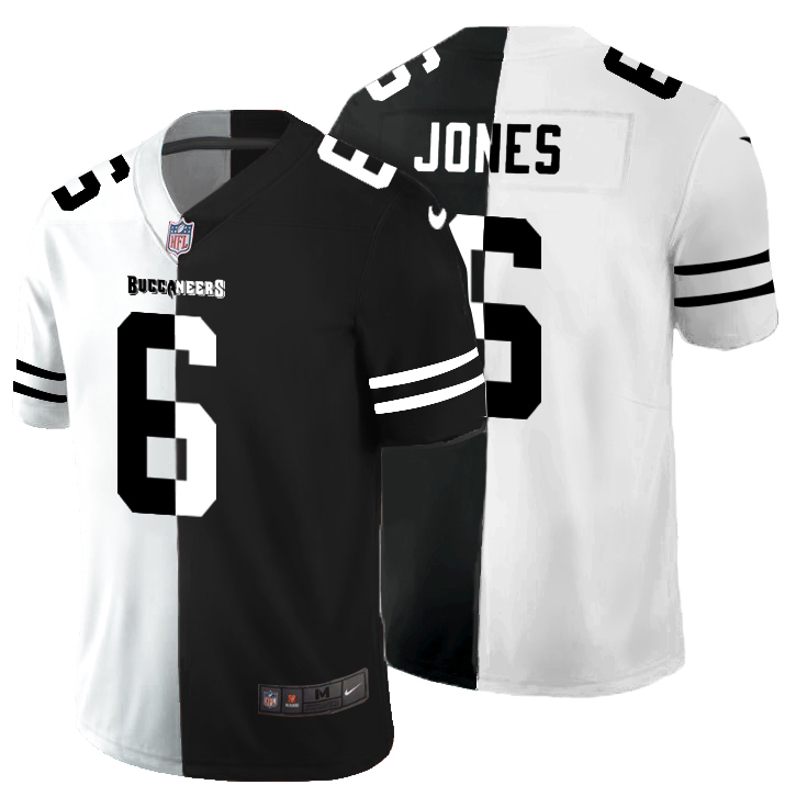 Tampa Bay Buccaneers #6 Julio Jones Men's Black V White Peace Split Vapor Untouchable Limited Jersey cheap jerseys for sale - CheapJerseys.Shop