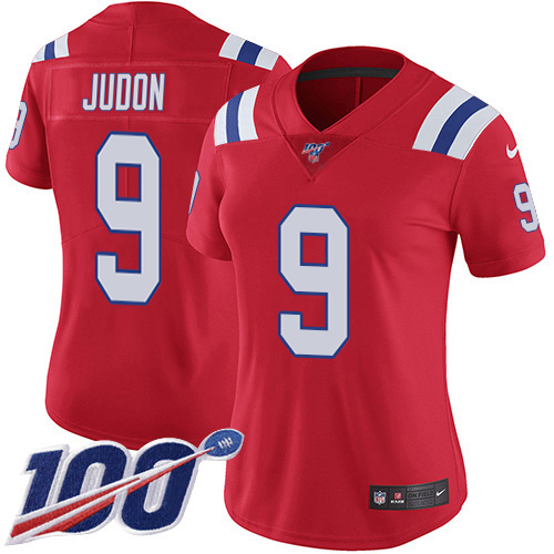 Patriots #9 Matt Judon Red Alternate Women's Stitched 100th Season Vapor Limited Jersey cheap jerseys for sale - CheapJerseys.Shop