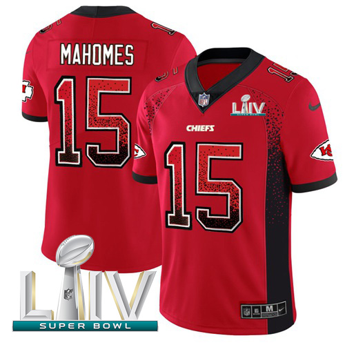 Chiefs #15 Patrick Mahomes Red Super Bowl LIV 2020 Team Color Men's Stitched Limited Rush Drift Fashion Jersey cheap jerseys for sale - CheapJerseys.Shop