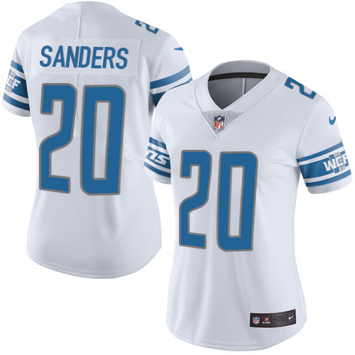 Lions #20 Barry Sanders White Women's Stitched Vapor Untouchable Limited Jersey cheap jerseys for sale - CheapJerseys.Shop